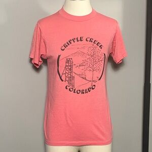 VINTAGE Hanes Small Cripple Creek Colorado T Shirt 80s